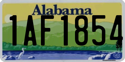 AL license plate 1AF1854