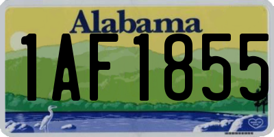 AL license plate 1AF1855
