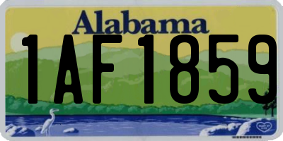 AL license plate 1AF1859