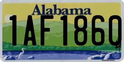 AL license plate 1AF1860