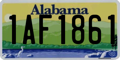 AL license plate 1AF1861