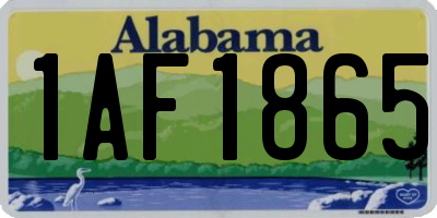 AL license plate 1AF1865