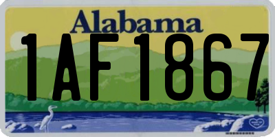 AL license plate 1AF1867