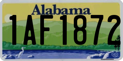AL license plate 1AF1872