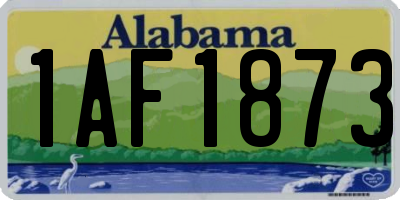 AL license plate 1AF1873