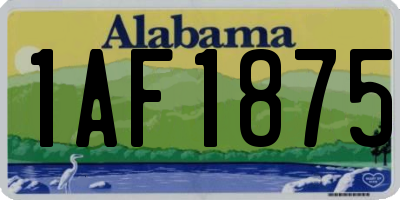 AL license plate 1AF1875