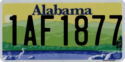AL license plate 1AF1877