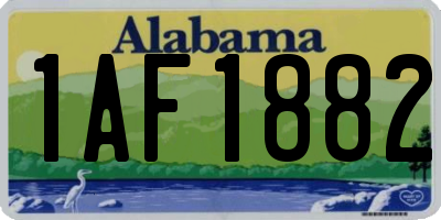 AL license plate 1AF1882