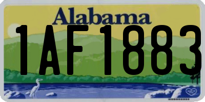 AL license plate 1AF1883