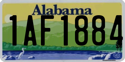 AL license plate 1AF1884