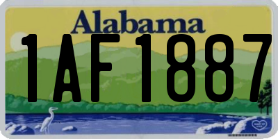 AL license plate 1AF1887