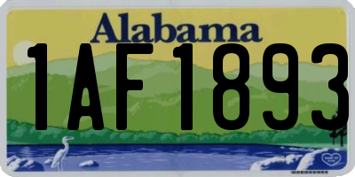 AL license plate 1AF1893