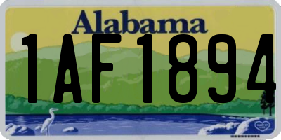 AL license plate 1AF1894