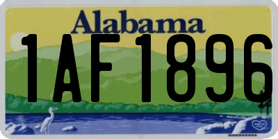 AL license plate 1AF1896