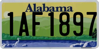 AL license plate 1AF1897