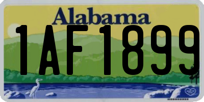 AL license plate 1AF1899