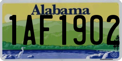 AL license plate 1AF1902