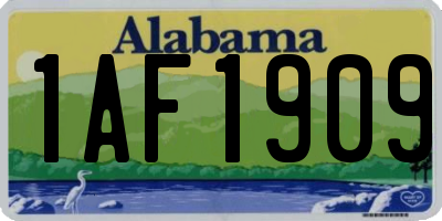AL license plate 1AF1909