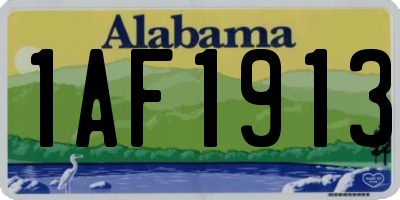 AL license plate 1AF1913