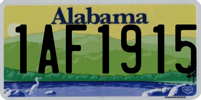 AL license plate 1AF1915