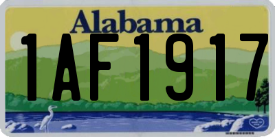 AL license plate 1AF1917