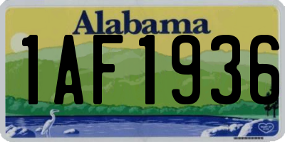 AL license plate 1AF1936