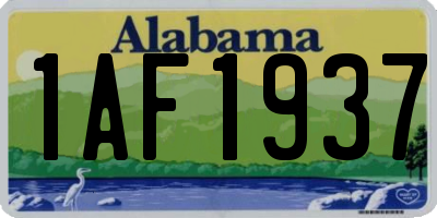 AL license plate 1AF1937