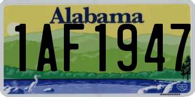 AL license plate 1AF1947