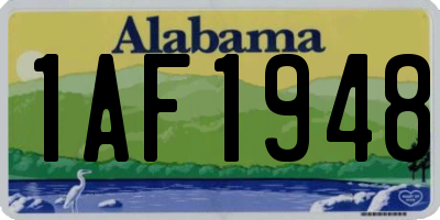 AL license plate 1AF1948