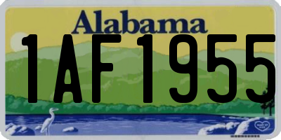 AL license plate 1AF1955