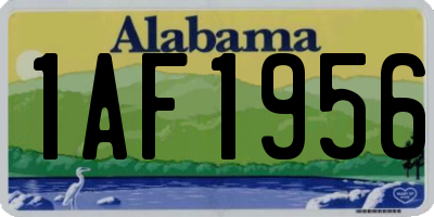 AL license plate 1AF1956