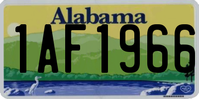 AL license plate 1AF1966