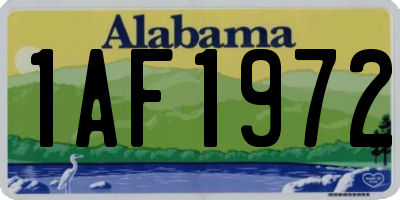 AL license plate 1AF1972