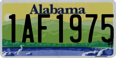 AL license plate 1AF1975