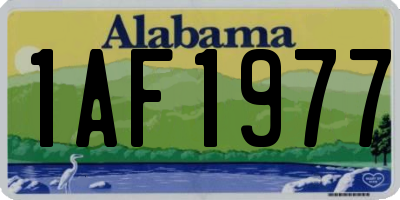 AL license plate 1AF1977