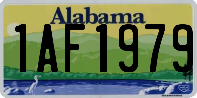 AL license plate 1AF1979
