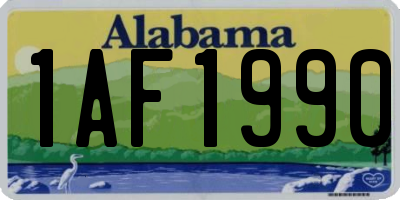 AL license plate 1AF1990