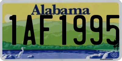 AL license plate 1AF1995