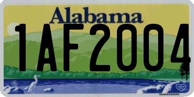 AL license plate 1AF2004