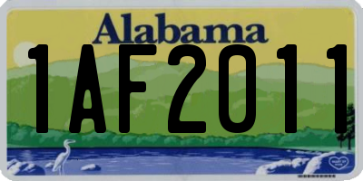 AL license plate 1AF2011