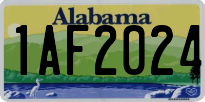 AL license plate 1AF2024