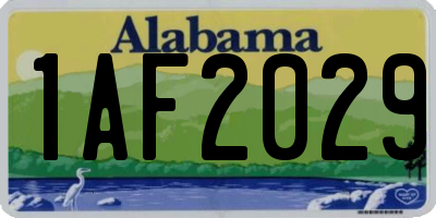 AL license plate 1AF2029