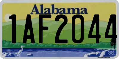 AL license plate 1AF2044