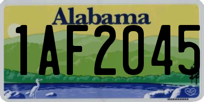 AL license plate 1AF2045