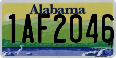 AL license plate 1AF2046