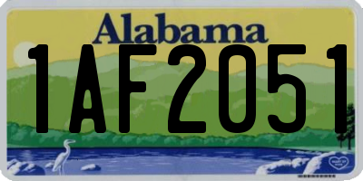 AL license plate 1AF2051