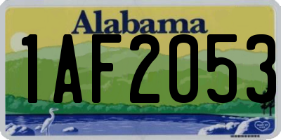 AL license plate 1AF2053
