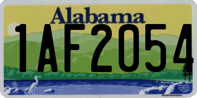 AL license plate 1AF2054
