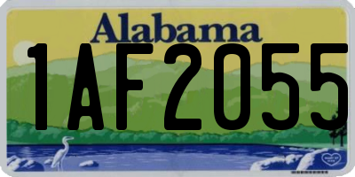 AL license plate 1AF2055