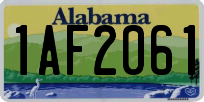 AL license plate 1AF2061